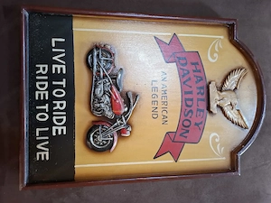 Harley  Davidson Holzbild in 3D