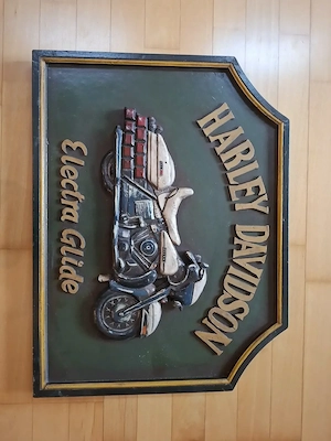 Harley Davidson Holzbild 
