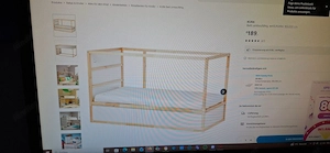 Ikea Kura Bett ( Normales Bett oder Halbhochbett, umdrehbar) Kiefer in Feldkirch Bild 2