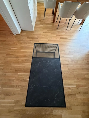Couchtisch in schwarz mit Glas Bild 3