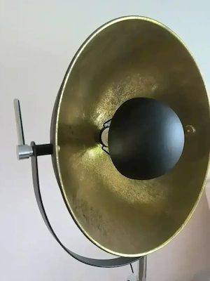 Stehlampe schwarz gold Bild 2