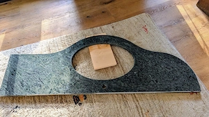 Massive Granitplatte für Waschtisch (170 cm) zu verschenken   Dunkelgrau-Grün