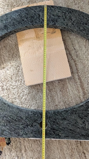 Massive Granitplatte für Waschtisch (170 cm) zu verschenken   Dunkelgrau-Grün Bild 3