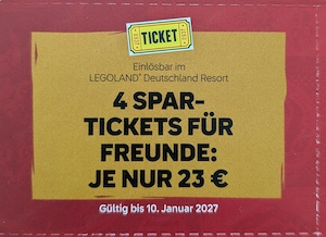 Legoland Gutschein für vergünstigte Eintrittskarten