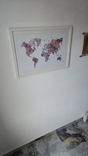 Bild Weltkarte weiss