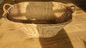 Großer XL Weidenkorb (120x58 cm)   Dekorativer Flechtkorb