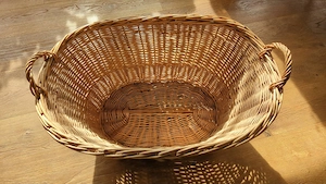 Großer XL Weidenkorb (120x58 cm)   Dekorativer Flechtkorb Bild 2