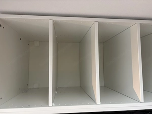 IKEA PAX Kleiderschrank Regalmodul 50x58x201 cm weiß mit 5 Böden & Körben Bild 3
