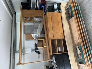Vollholz Möbel 2 * Schrank Kleiderschrank 1 Einzelbett usw.  . Bild 3