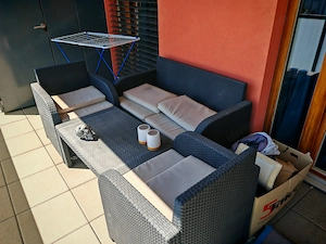 Rattan Lounge für Balkon