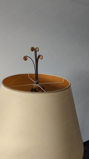 Exklusive Schmiedeeisen-Stehlampe   Italienischer Florentiner Stil mit Echt-Pergamen Bild 4