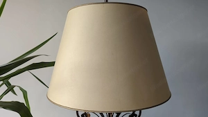 Exklusive Schmiedeeisen-Stehlampe   Italienischer Florentiner Stil mit Echt-Pergamen Bild 7