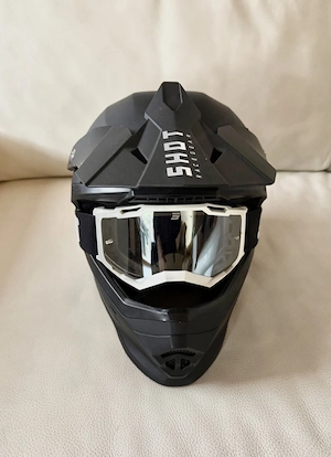 SHOT Racegear Moped   Motocross Helm Größe M Bild 3