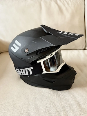 SHOT Racegear Moped   Motocross Helm Größe M Bild 2