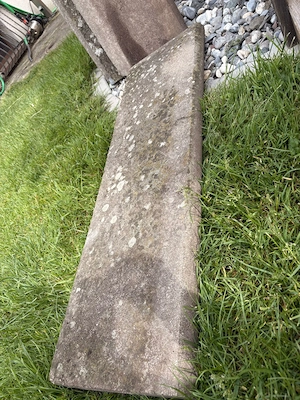 4 Stk. Beeteinfassung   Kantensteine aus Beton Bild 2