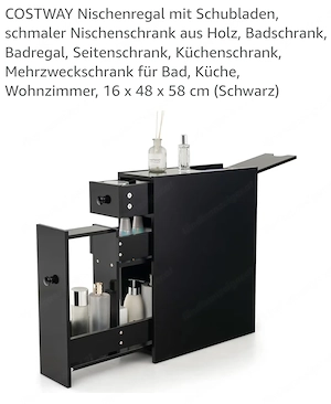 Nischenregal mit Schubladen, aus Holz Bild 5
