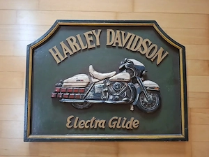 Harley Davidson Holzbild 
