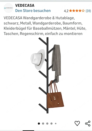 Wandgarderoben 4 stück