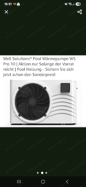 Pool mit Wärmepumpe und Filteranöage Bild 2