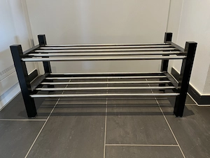 IKEA TJUSIG Schuhregal in Schwarz Bild 3