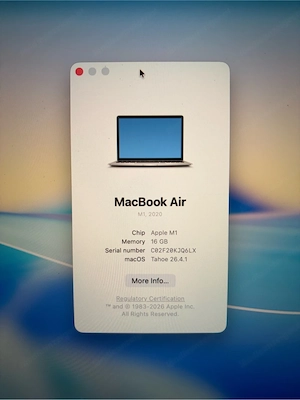 MacBook Air 13" M1 16GB RAM 2TB Speicher US-Tastatur Bild 4