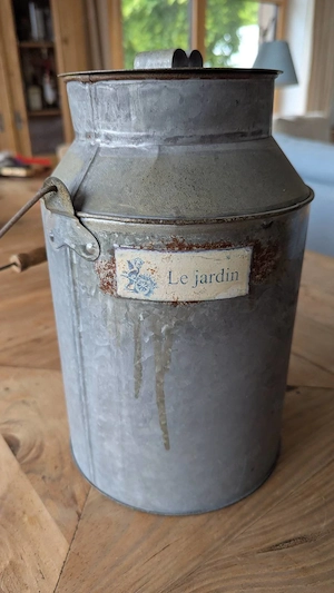Dekorative Zink-Milchkanne  Le jardin    Shabby Chic   Landhaus Bild 2