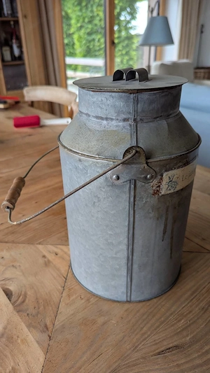 Dekorative Zink-Milchkanne  Le jardin    Shabby Chic   Landhaus Bild 3