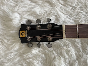 Vangoa Basic VG-1 Westerngitarre   Akustikgitarre schwarz mit Cutaway Bild 3