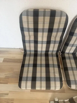 6er-Set Gartenstuhl Sitz- Rückenpolster Sitzkissen Polster Kissen Exklusiv Bild 2
