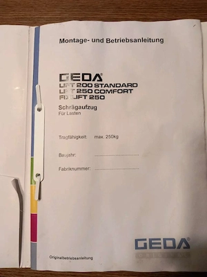GEDA Schrägaufzug Lift 200 Standard Bild 8
