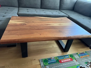    Echtholz Couchtisch   Top Zustand, modern & massiv Bild 2