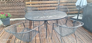 Retro stuchle  mit tisch 