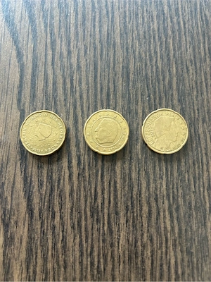 Konvolut: 20 Cent-Münzen, 3 Stück