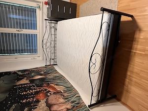 Bett mit Matratze, Lattenrost & Matratzentopper 140 200