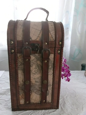 Holzkoffer für 2 Flaschen 