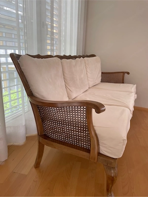 Sofabank mit Wiener Geflecht