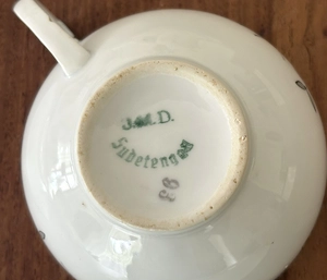 6 Kaffeetassen mit Kuchenteller - 18 Teile - J.M.D Sudetengau  Bild 5