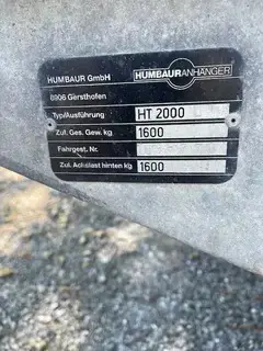 PKW Humbaur - Hänger gebremst, zweiachser Bild 2