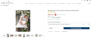 Babyhängematte Amazonas Koala inkl. Holzgestell + Hängematteinlage Bild 3