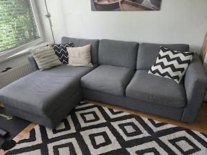 3er-Sofa mit Récamiere 