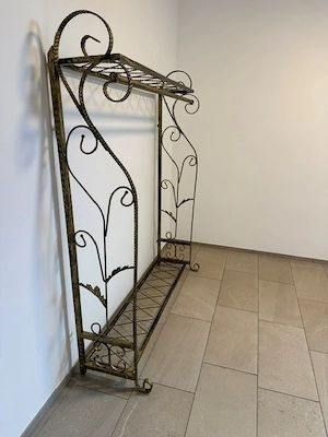 Kleiderständer Garderobe Stahl mit 2 Ablagen und Kleiderstange