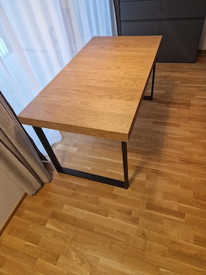 IKEA TARSELE Ausziehtisch Eiche Schwarz   neuwertig   150 200x80 cm Bild 2