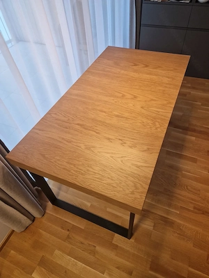 IKEA TARSELE Ausziehtisch Eiche Schwarz   neuwertig   150 200x80 cm Bild 4