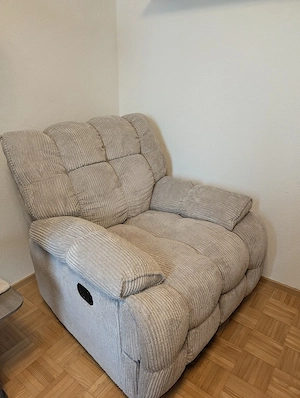 Relaxsessel Grau   Cord Drehbar Bild 2