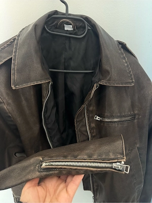 Lederjacke Vintageoptik   Kunstleder Gr M-L Bild 3