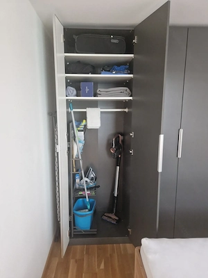 IKEA PAX Kleiderschrank komplett ausgestattet | Grau Weiß | NP 1.498  | neuwertig Bild 4