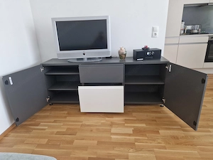 IKEA BEST  TV-Bank 180 cm | Grau | viel Stauraum | neuwertig Bild 2
