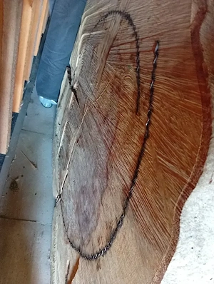 Tischplatte Buche Rad Stamm Scheibe Bild 2