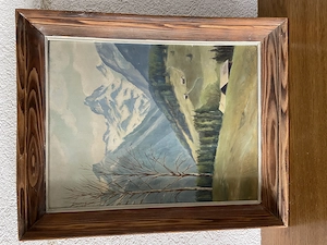 Altes Landschaftsbild gerahmt 