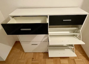 Weißer Schuhschrank mit 6 Fächern Bild 2